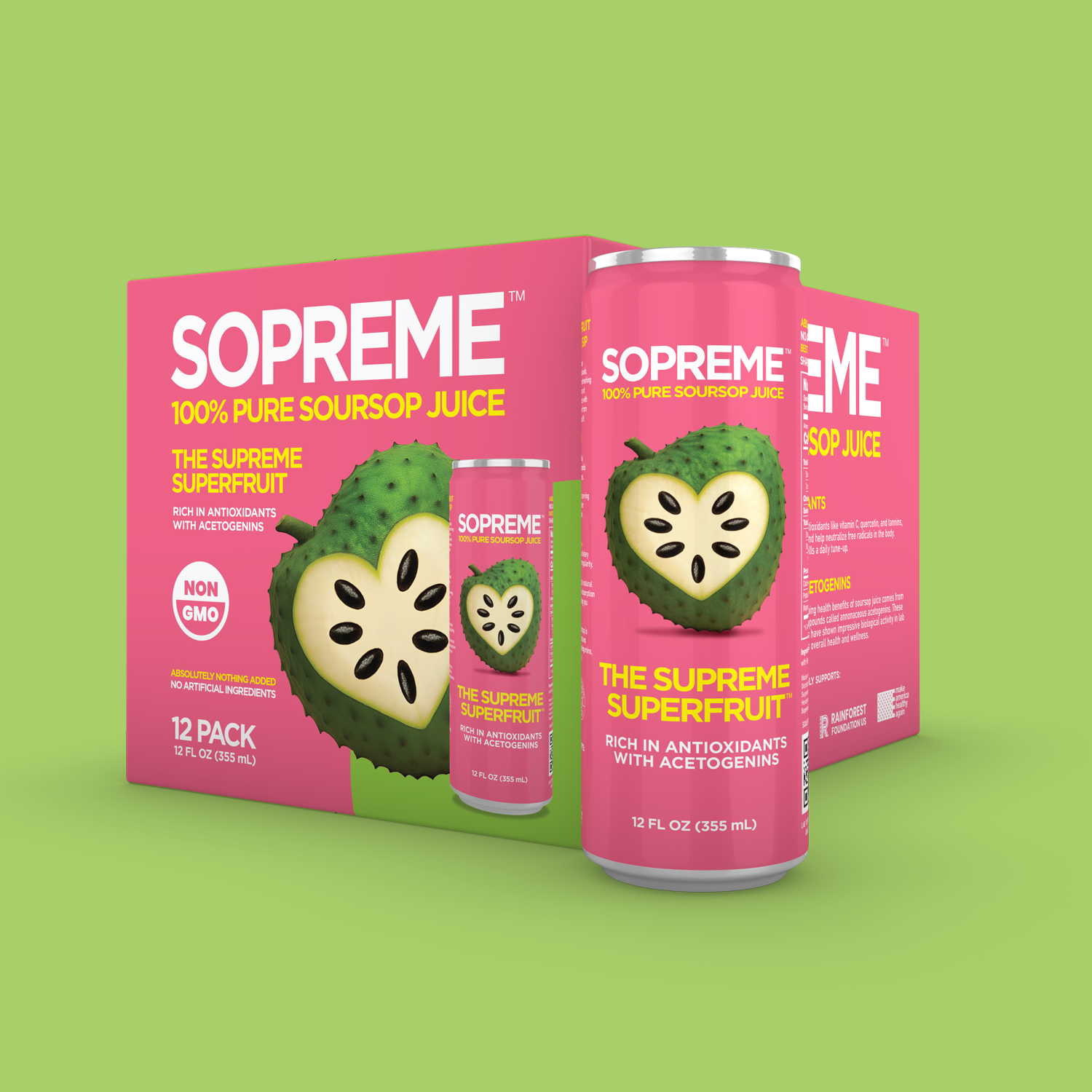 SOPREME™ 100% Pure Soursop Juice (12 Pack)